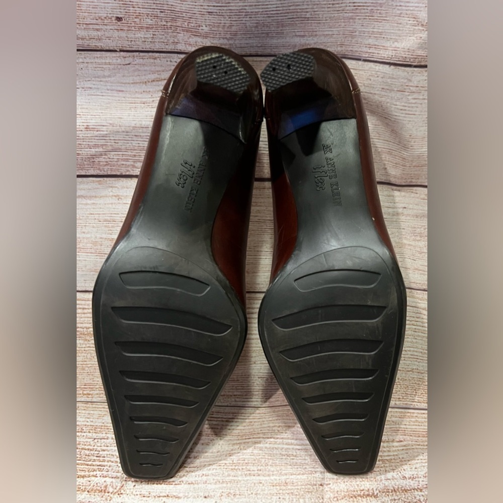 AK Anne Klein Womens Shoes Heels Fletcher 3” Leather Square Toe size 6 - Picture 9 of 10